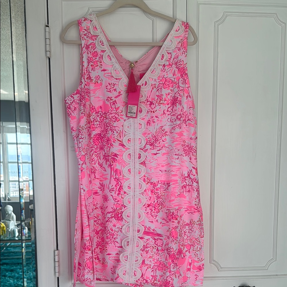 Lilly Pulitzer Pink and White Floral Dress